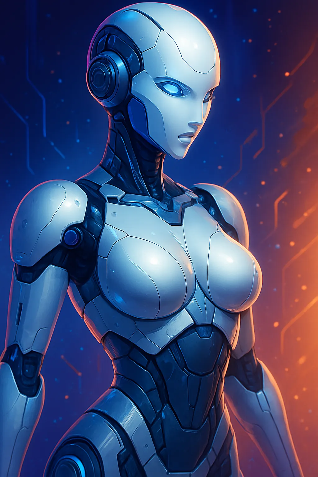 Feminine AI Future Robot
