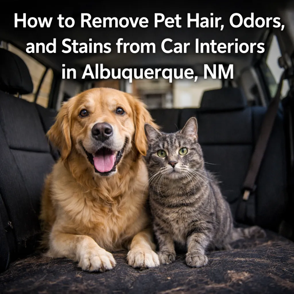 How to Remove Pet Hair, Odors, and Stains from Car Interiors in Albuquerque, NM