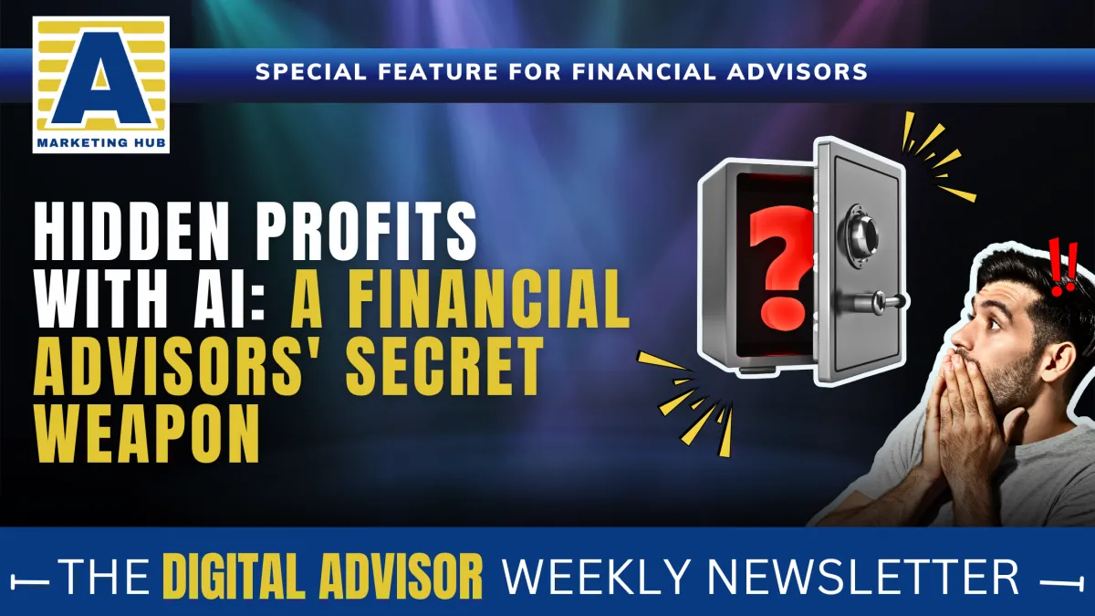 Infographic with AI tips for financial advisors by The Digital Advisor Weekly