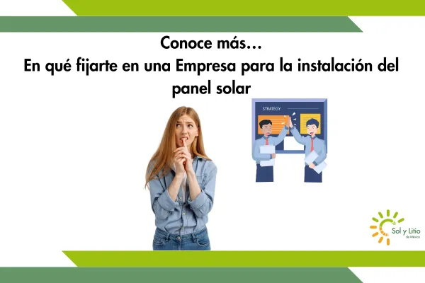 En qué fijarte en una Empresa para la instalación del panel solar