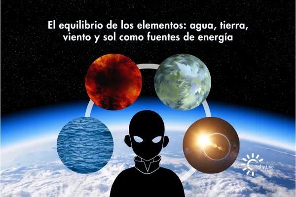 El equilibro de los elementos: agua, tierra, viento y sol como fuentes de energía