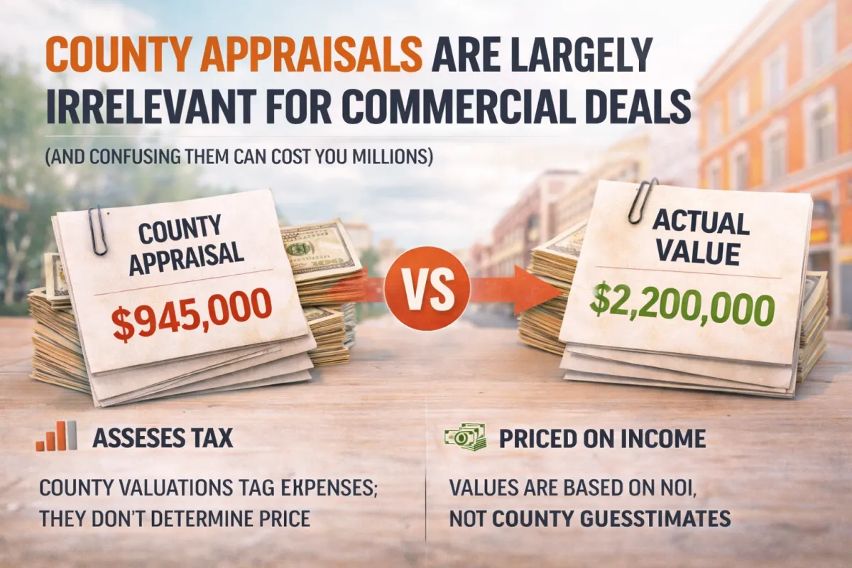 County Appraisals Are Largely Irrelevant for Commercial Deals