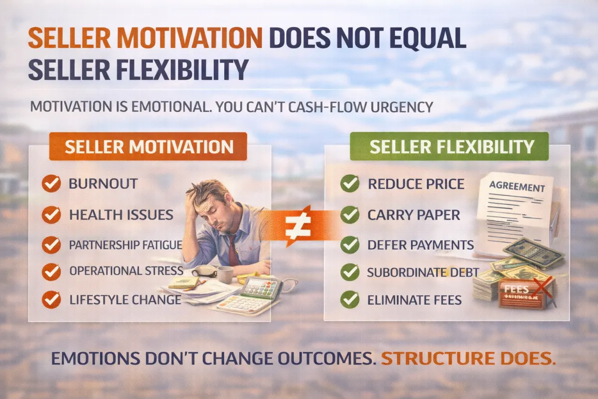 Seller Motivation Does Not Equal Seller Flexibility