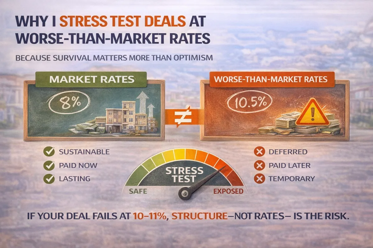 Why I Stress Test Deals at Worse-Than-Market Rates