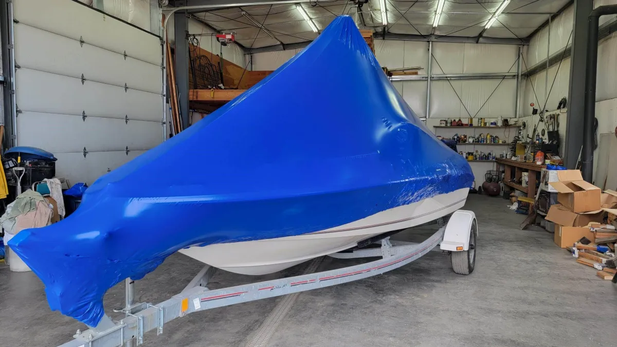 boat shrink wrap completed by Spokane ShrinkWrap Co in Spokane, WA
