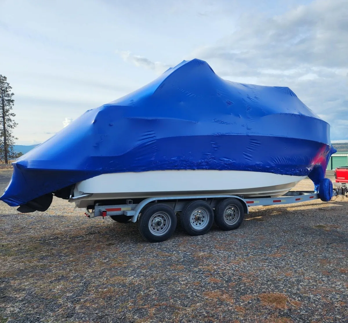 boat shrink wrap in spokane completed by Spokane ShrinkWrap Co