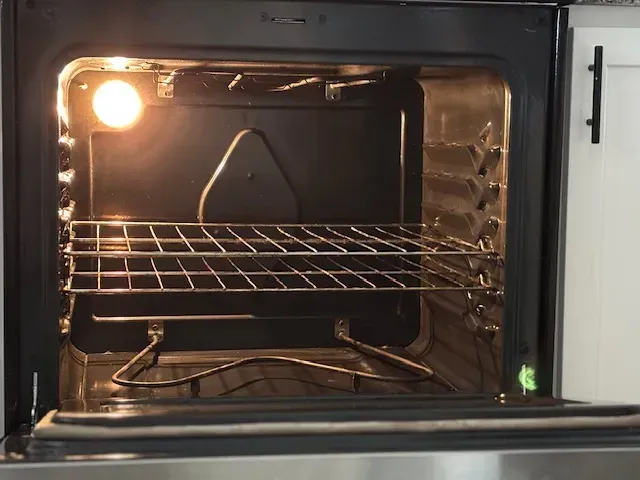 inside stove clean after detailing