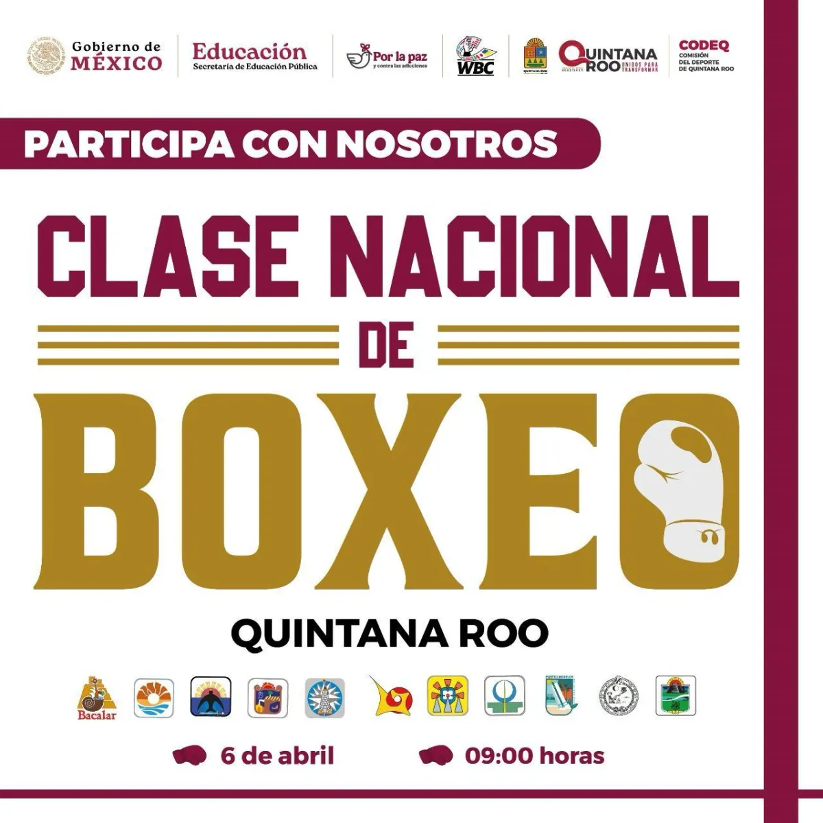 Todo listo para la clase nacional de boxeo