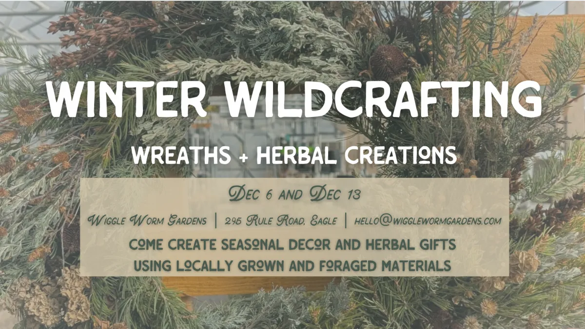 Wreath made with foraged materials