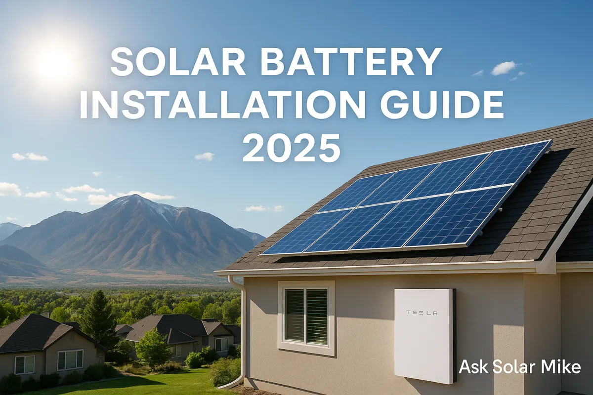 Step-by-step solar battery installation guide for Utah County 2025 featuring EG4 PowerPro ESS and Tesla Powerwall 3 by Ask Solar Mike