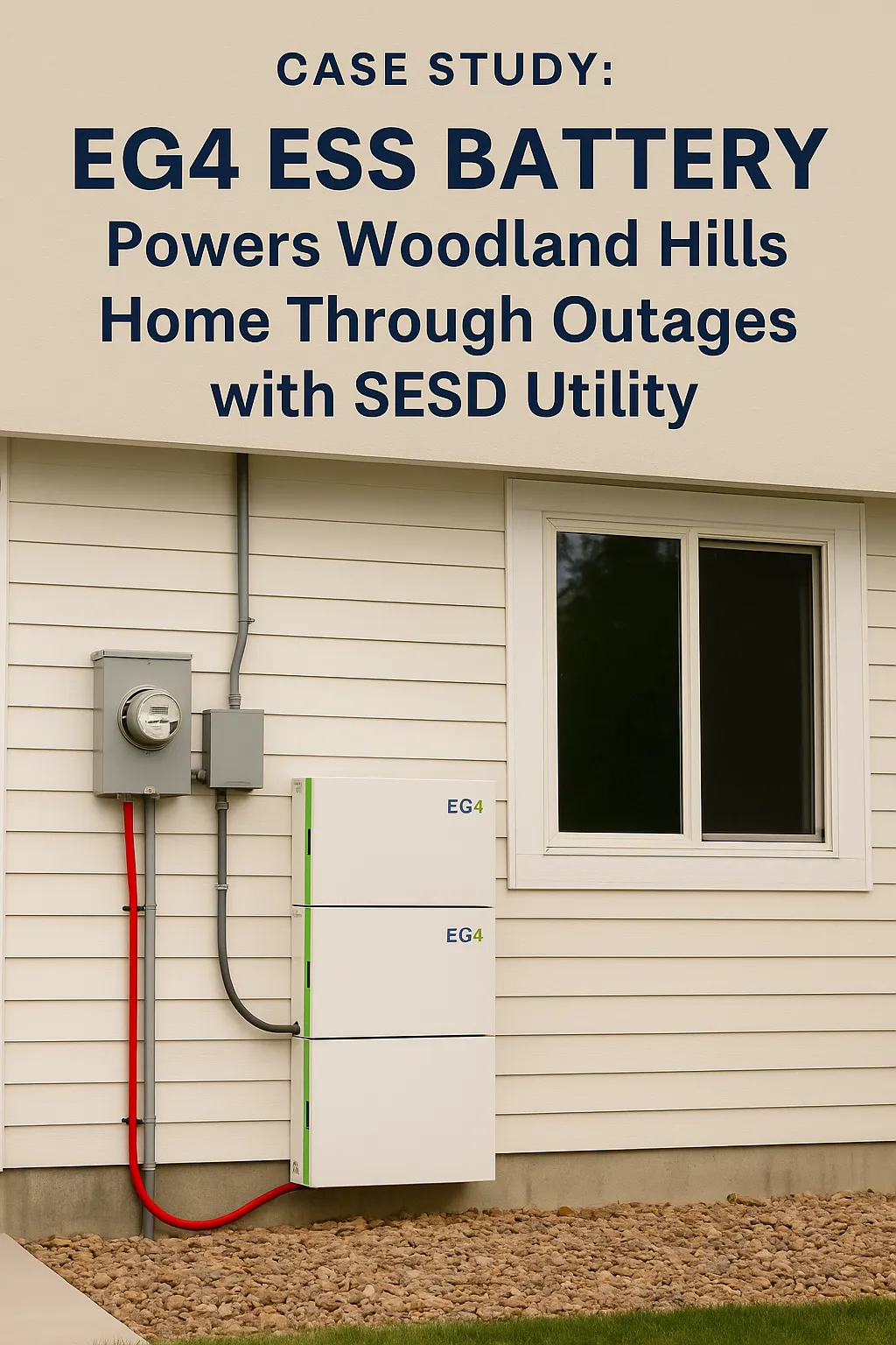 Case study of EG4 PowerPro ESS battery installation in Woodland Hills Utah with SESD utility by Ask Solar Mike