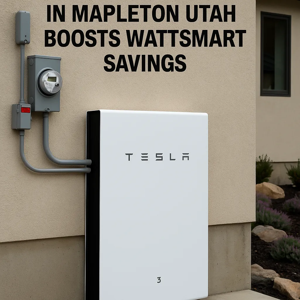 Case study of Tesla Powerwall 3 installation in Mapleton Utah enhancing Wattsmart savings by Ask Solar Mike