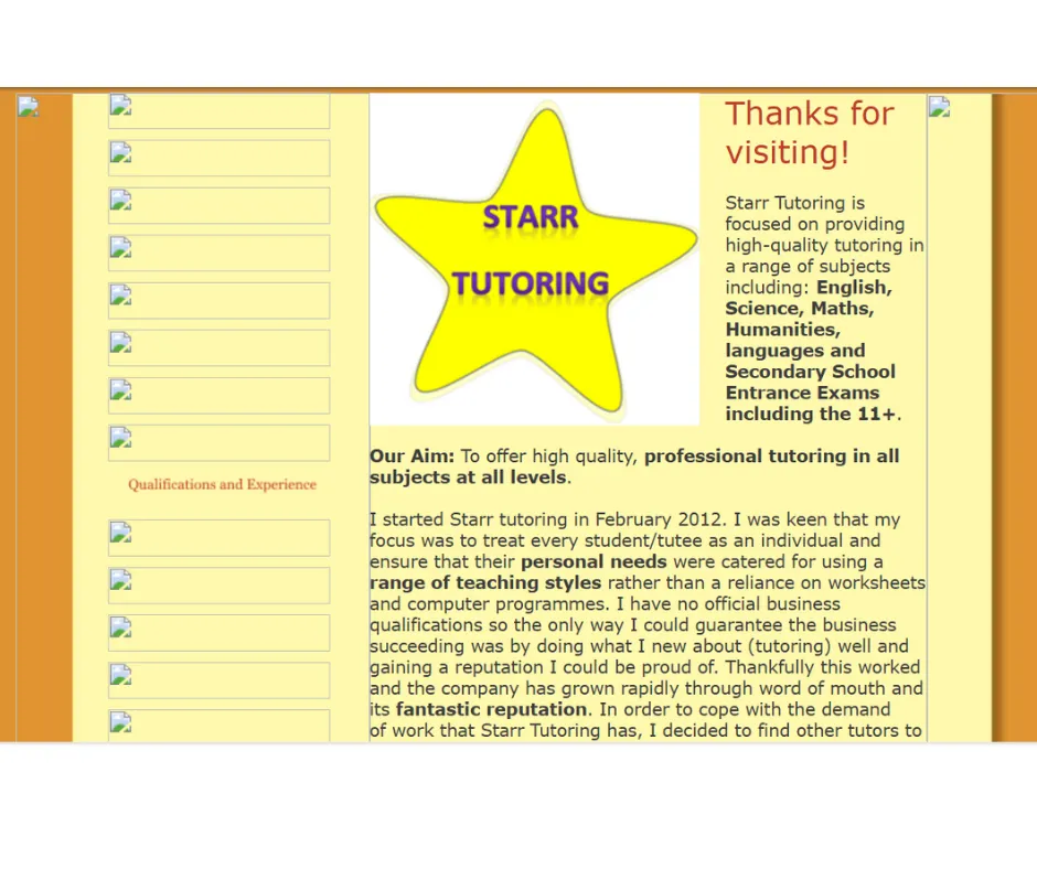 Clara James Tutoring started as Starr Tutoring in 2012