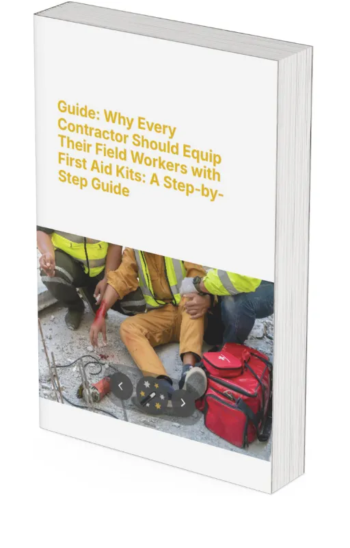 Image of construction workers helping another who was injured