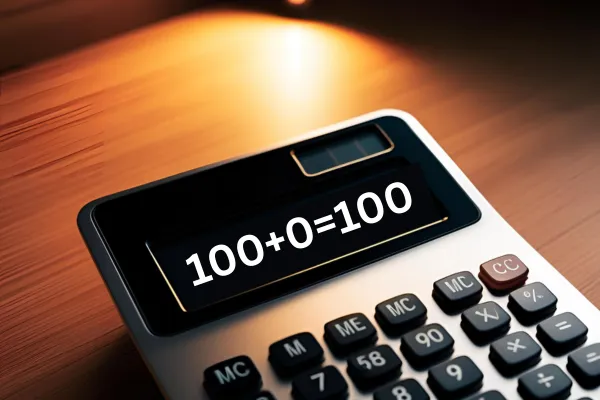 100+0=100