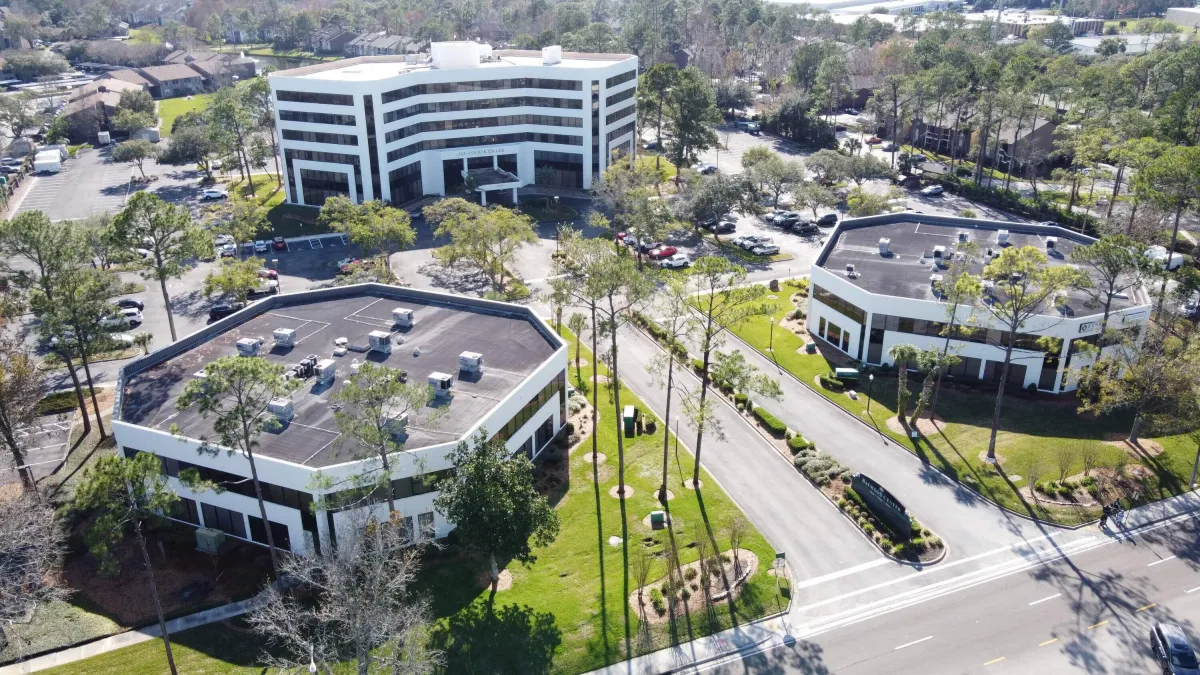 Top view building view of Mere Benefits