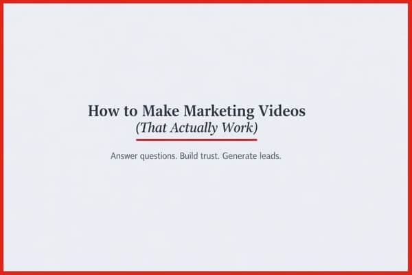 How to Make Marketing Videos That Generate Leads for Your Business
