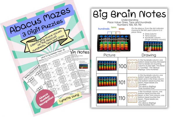 Abacus Mazes - 3 Digit Puzzles