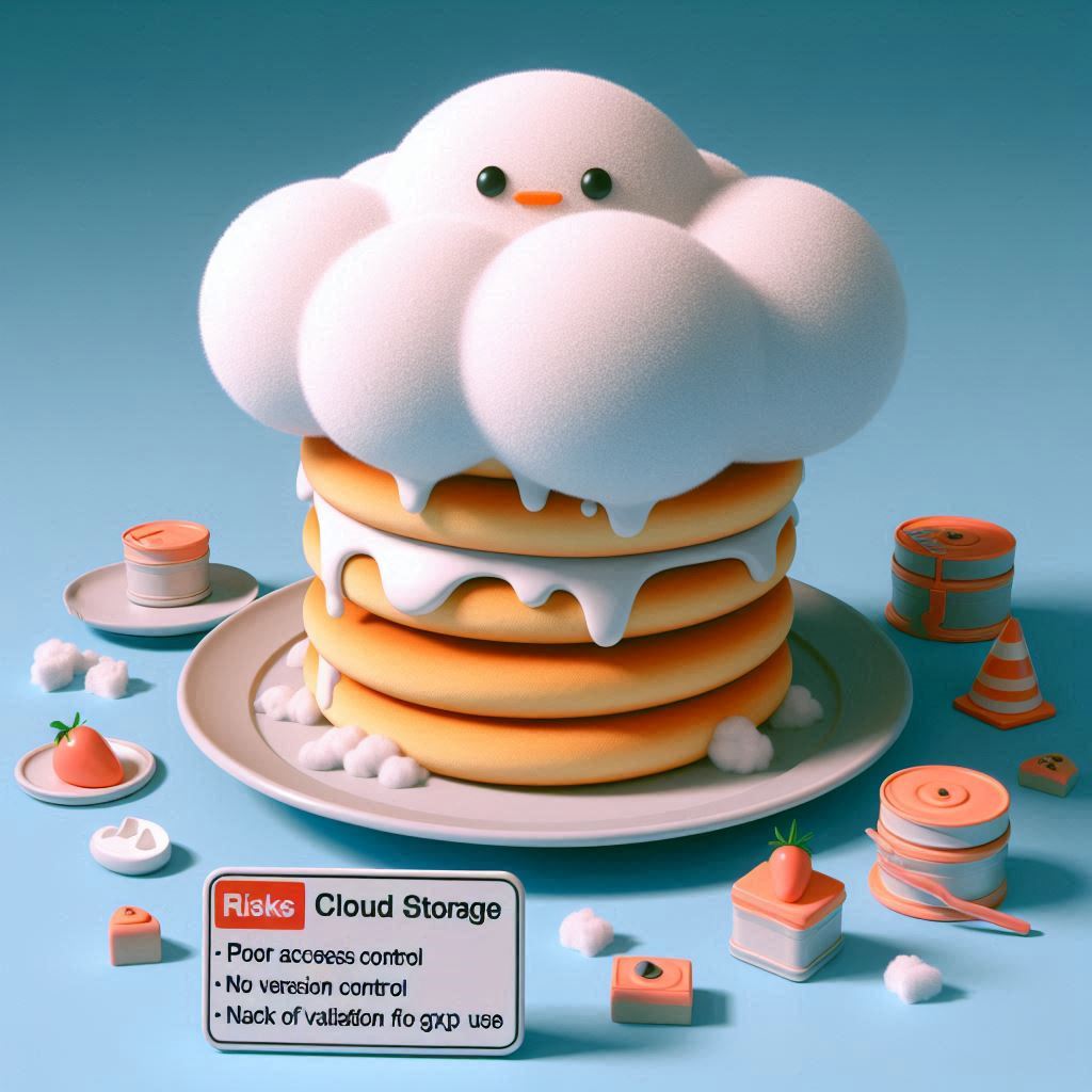 A fluffy soufle cloud on pancakes