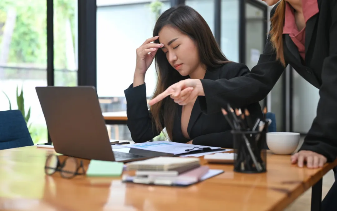 discouraged female employee