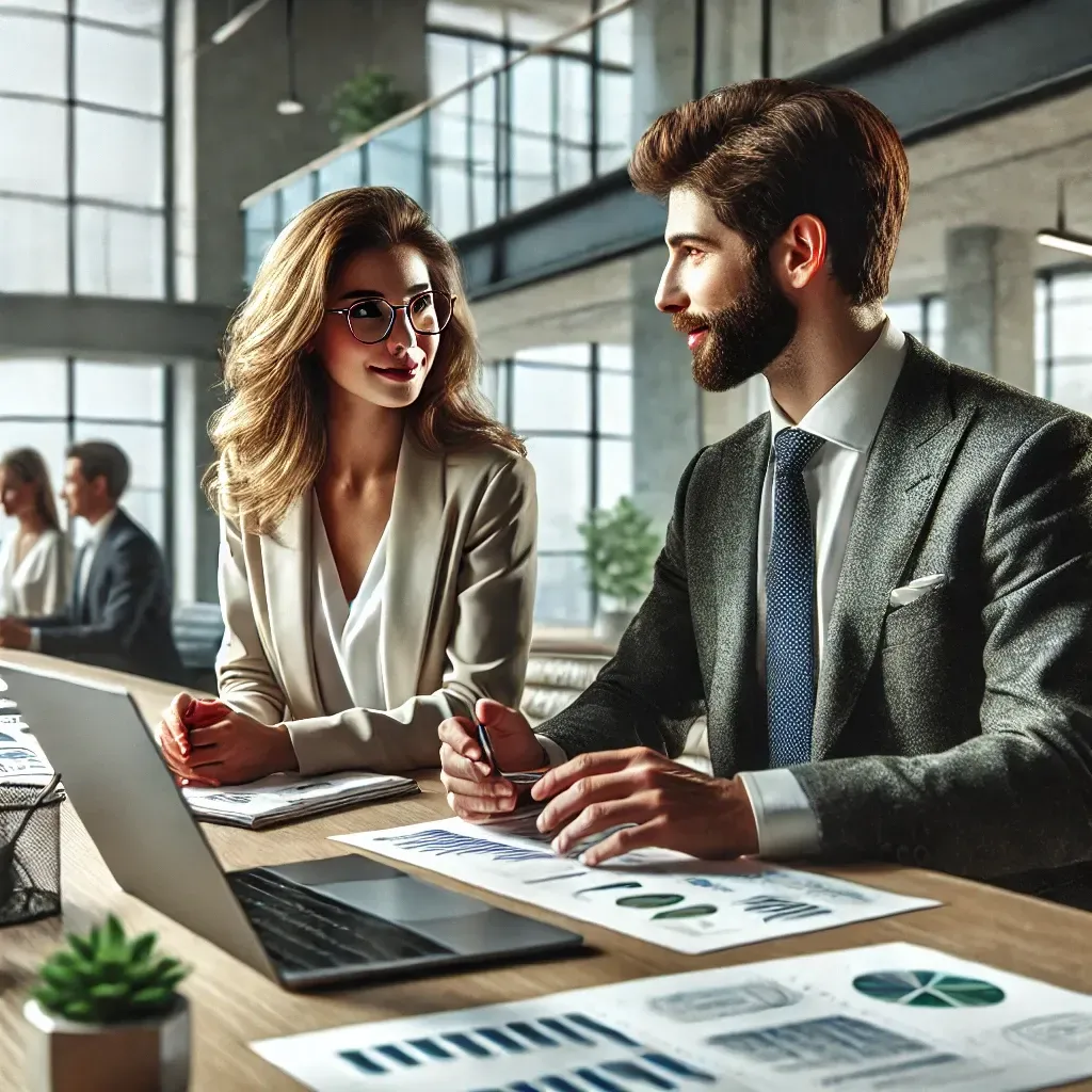 Business professionals discussing growth strategies at a modern office - Growth Partner vs. Consultant: Which One Drives Real Business Growth?