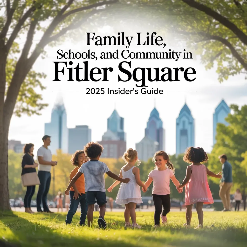Families and children enjoying community events in Fitler Square Park