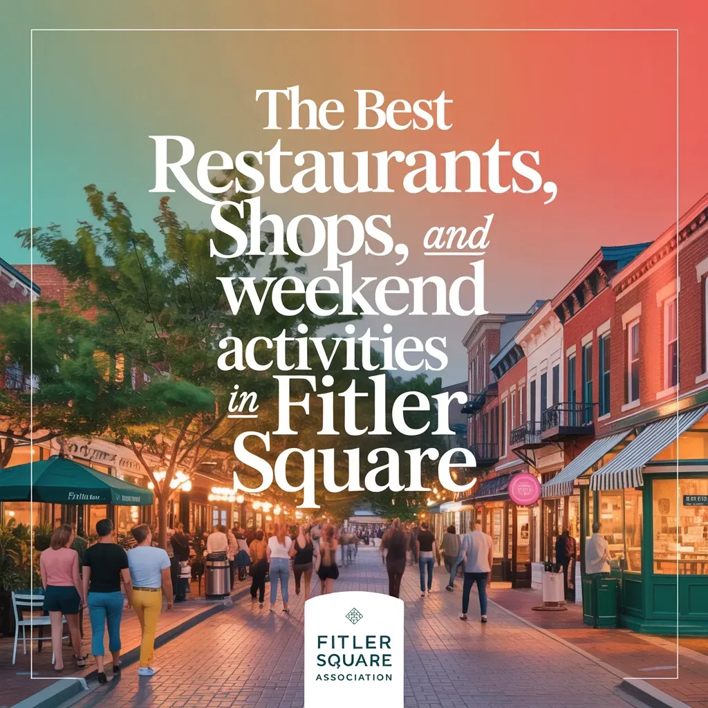 Lively outdoor café, boutiques, and weekend events in Fitler Square