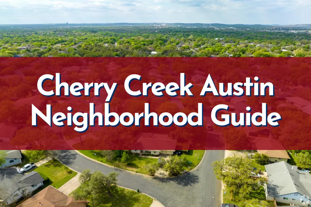 Cherry Creek neighborhood in South Austin featuring single-family homes and tree-lined streets near downtown Austin