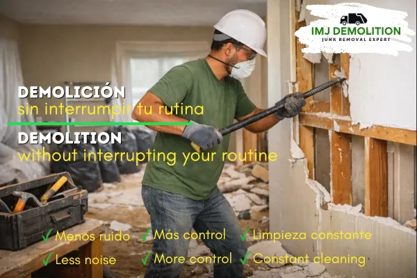 Demolición en propiedades ocupadas: cómo renovar sin interrumpir tu rutina diaria.