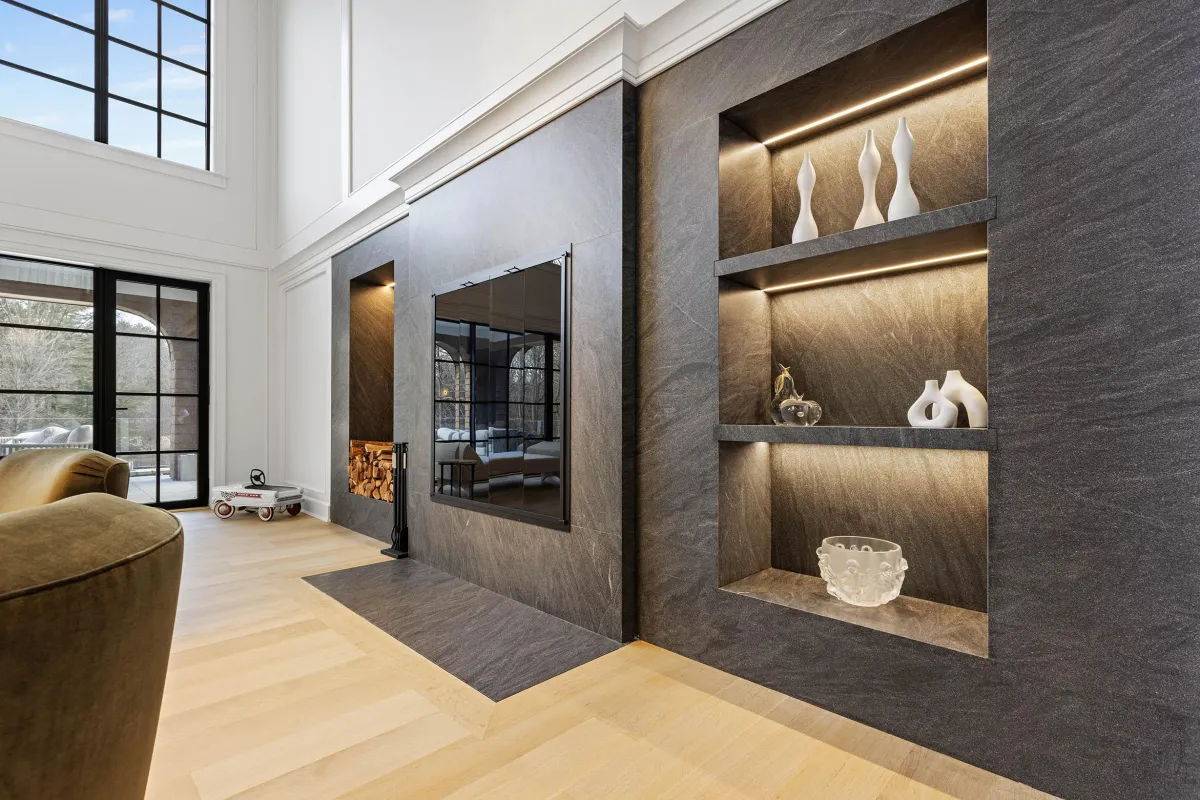 Stone Fireplace