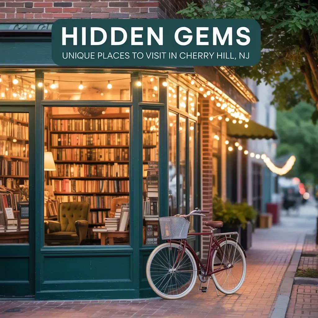 A bike leaning against a book store at dusk.