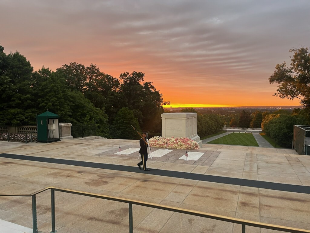 Flower Ceremony at the Tomb of the Unknown Soldier