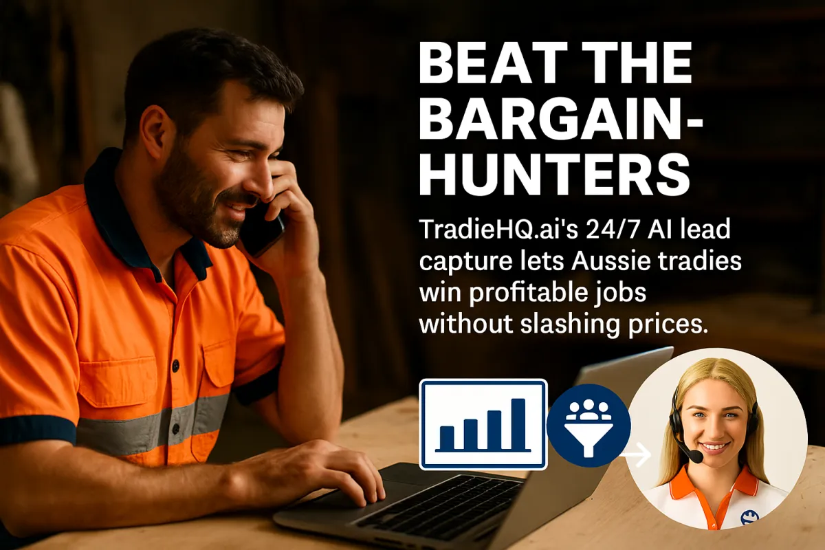 Beat the Bargain Hunters: How TradieHQ.ai’s 24/7 AI Lead Capture Lets Aussie Tradies Win Profitable Jobs Without Slashing Prices