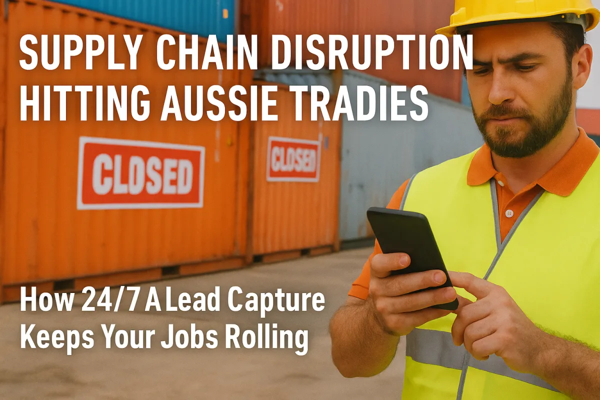 Supply Chain Disruptions Hitting Aussie Tradies? How 24/7 AI Lead Capture Keeps Your Jobs Rolling