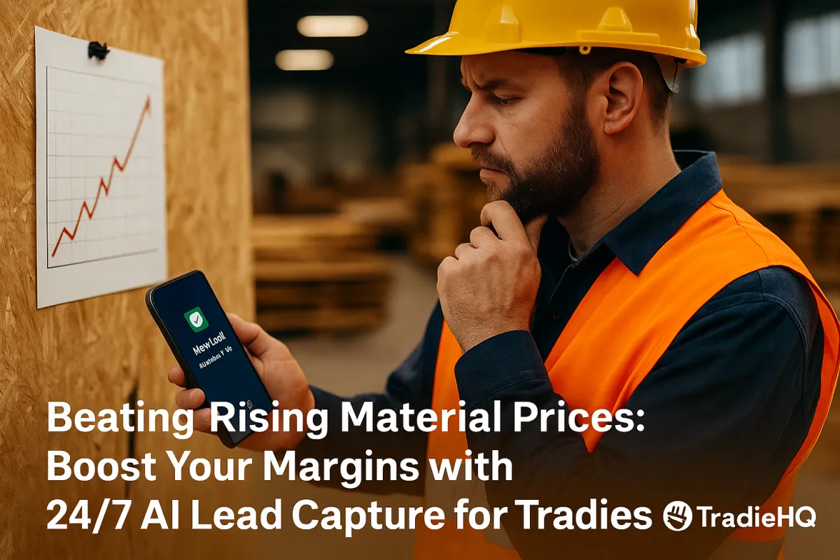 Beat Rising Material Prices: Boost Your Margins with 24/7 AI Lead Capture for Tradies