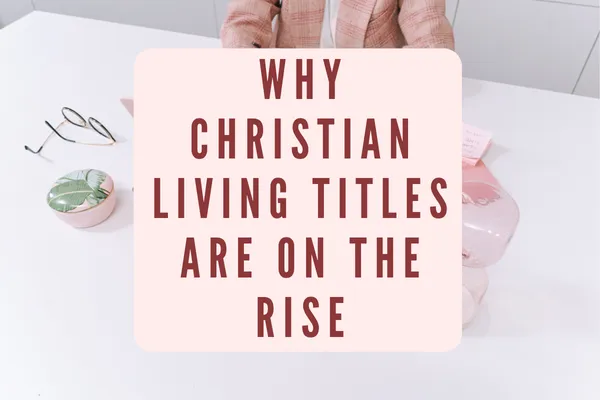 A warm stack of four hardcover Christian living books on a wooden surface, topped with an open Bible displaying Matthew 6:33, set against a soft bokeh background in rose and gold tones.