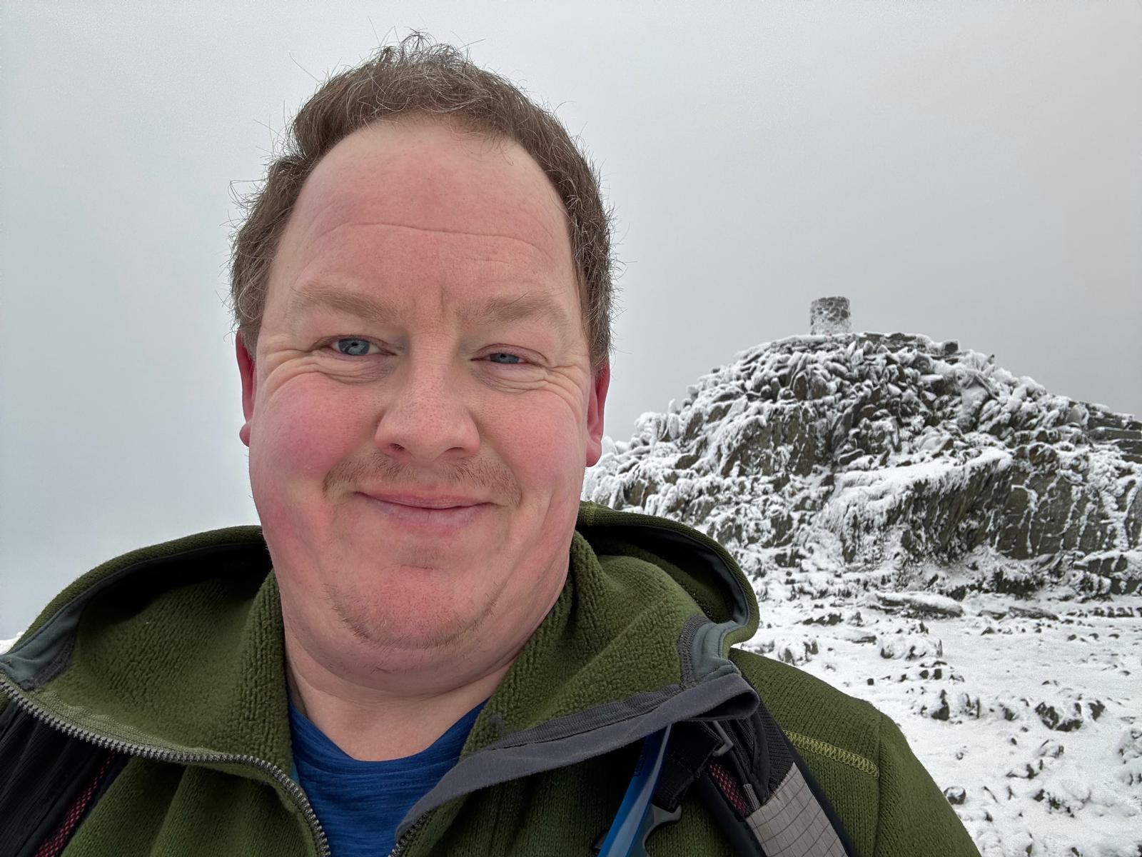 Simon Clark at Snowdon