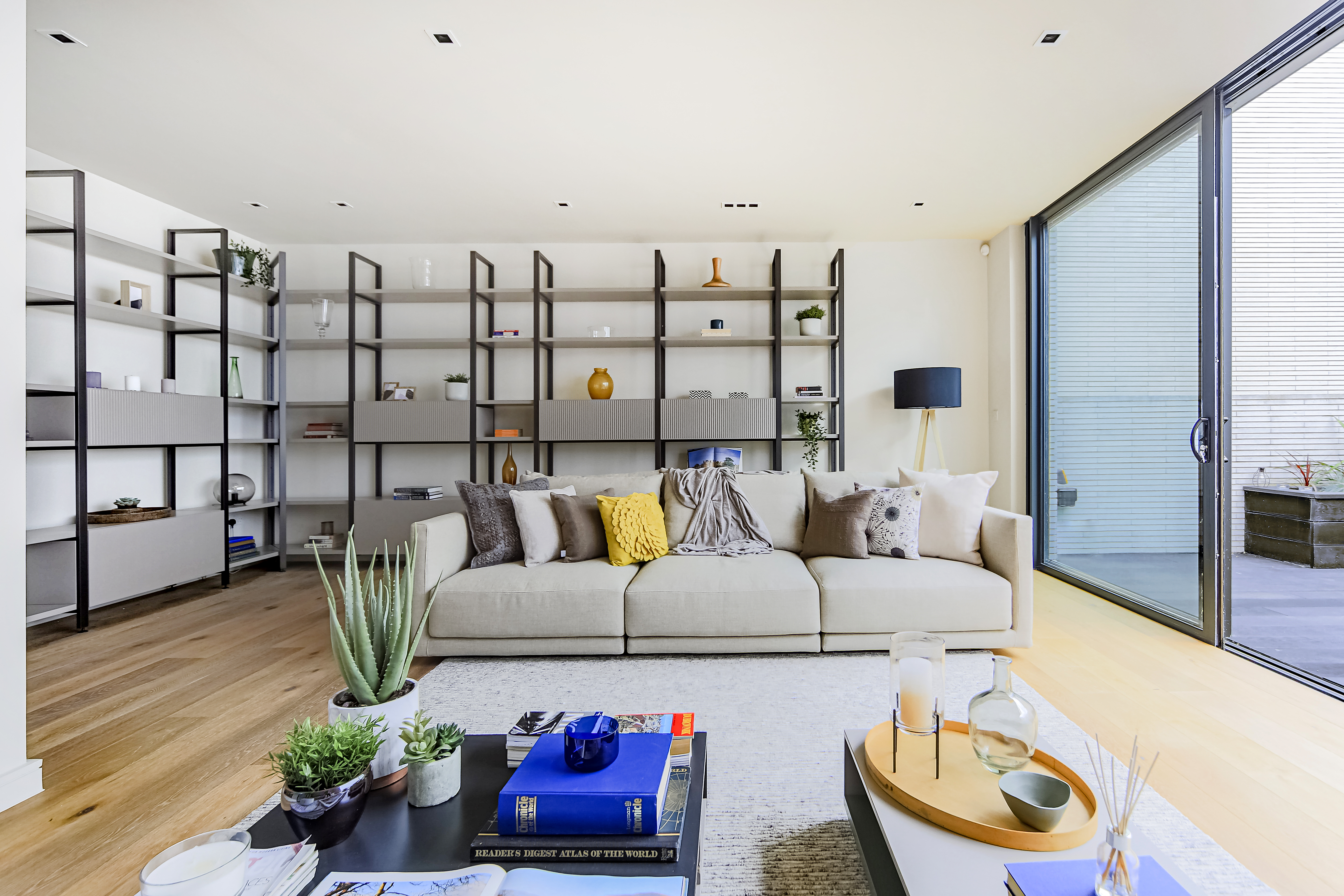 Open-plan living room photographed for a London residential property listing
