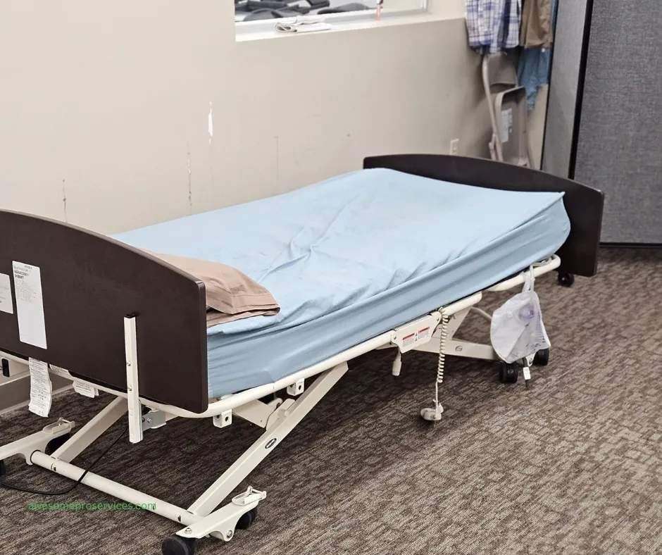a hospital bed