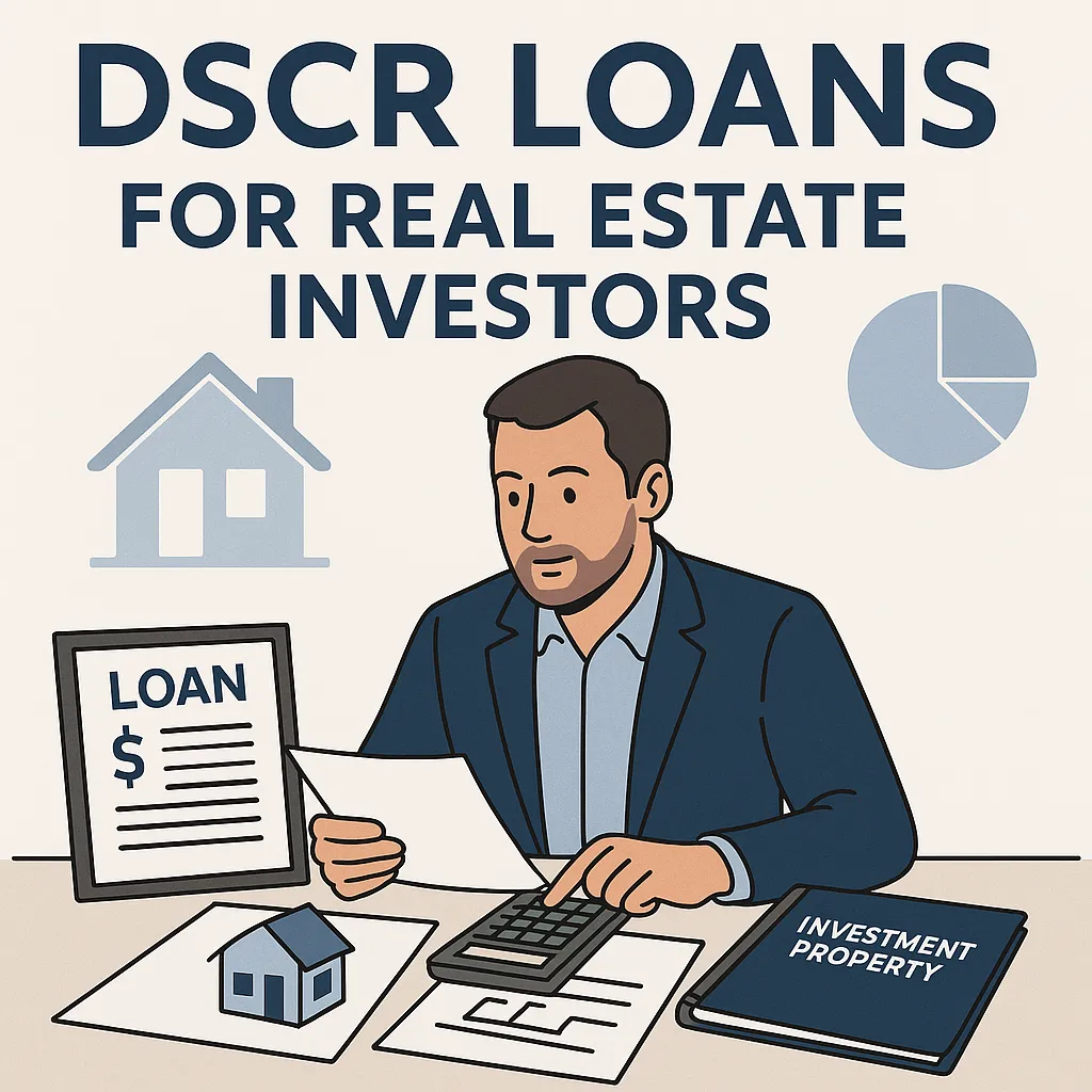 Real estate investor analyzing DSCR loan options