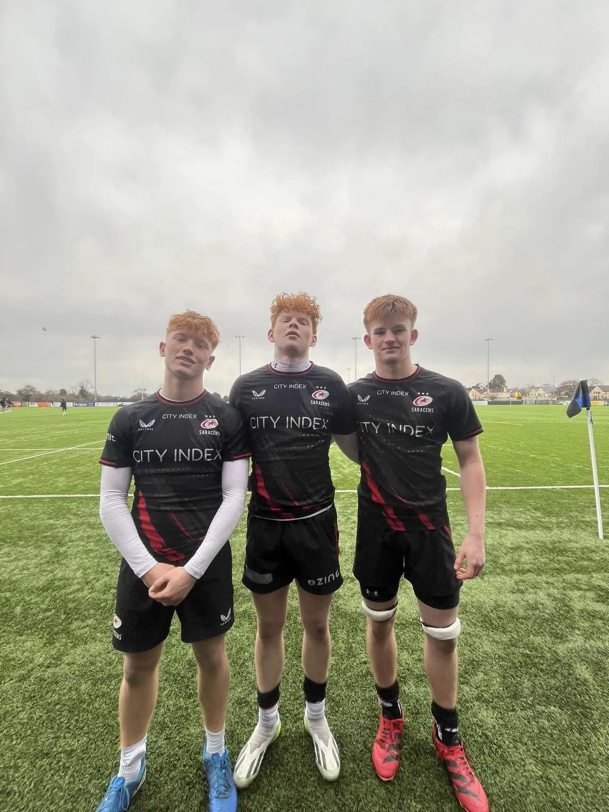 Freddie Stewart with Sarries Boys