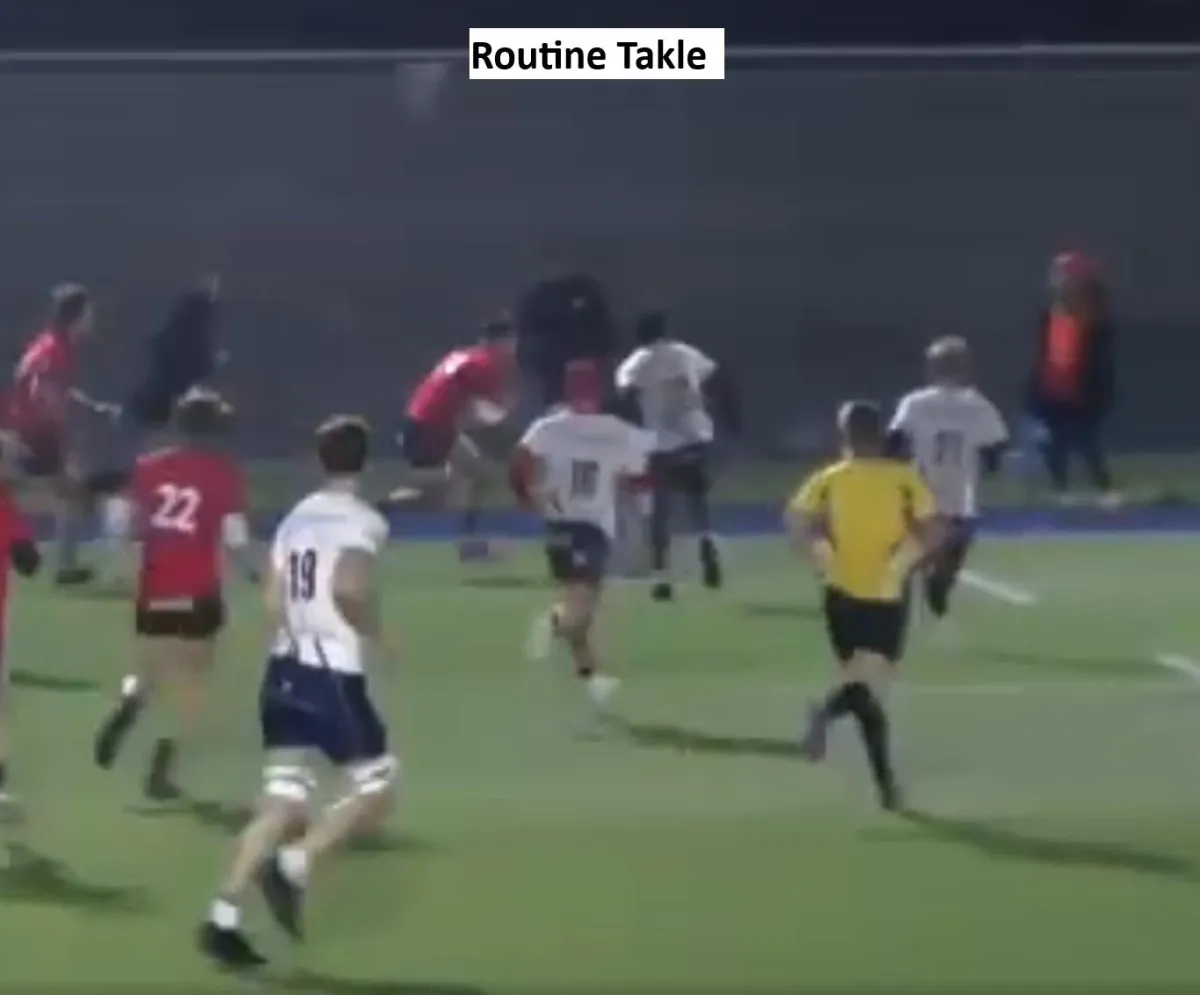Freddie Stewart Saracens U17 win vs Gloucester Hartbury 2024 Sit Down Knock on Tackle