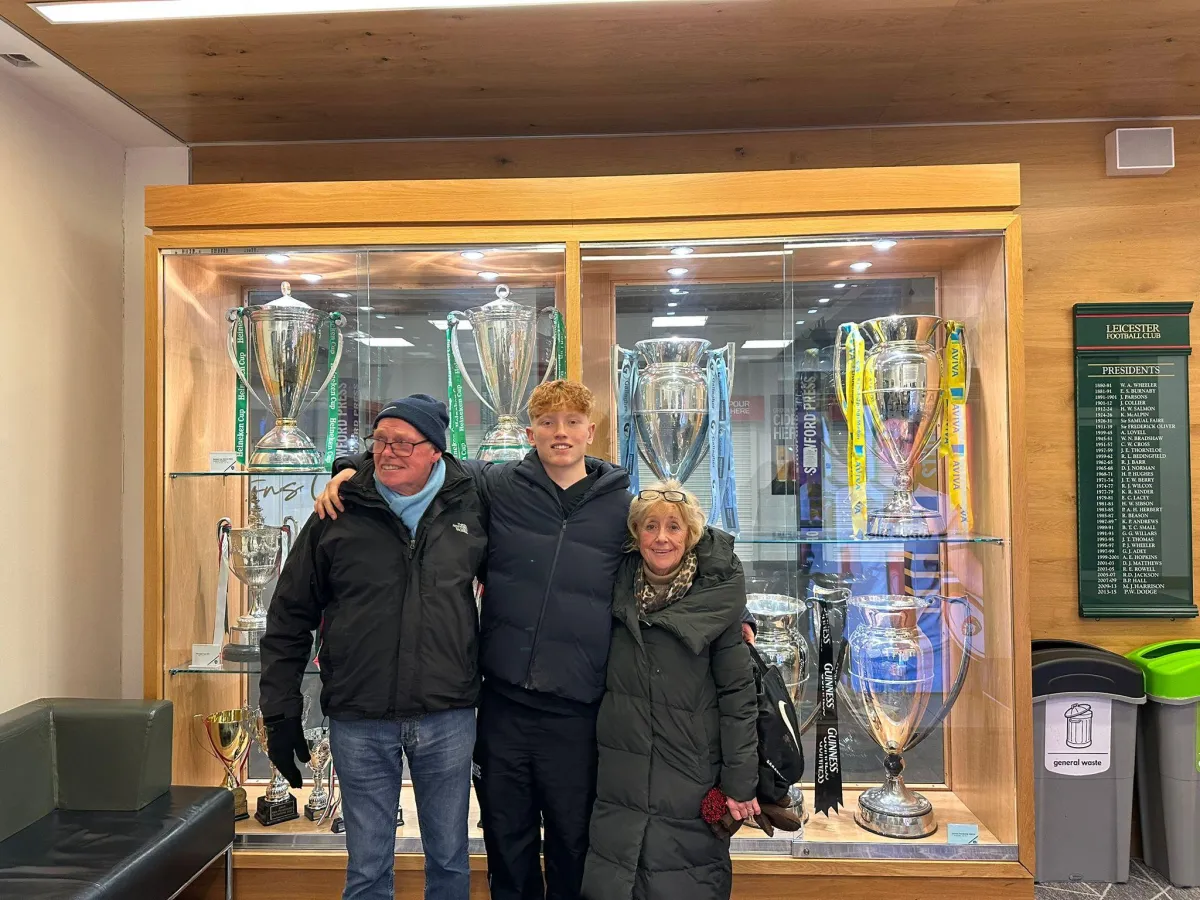 Freddie Stewart - Wellford Road Leicester Tigers Trophy Cabinet