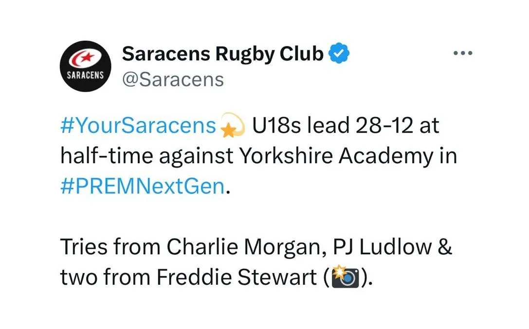 Freddie Stewart Rugby Saracens U18 Speed Clips