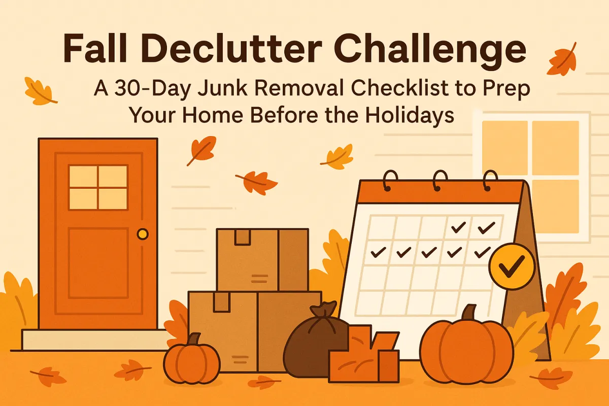 Fall Declutter Challenge: A 30-Day Junk Removal Checklist to Prep Your Home Before the Holidays