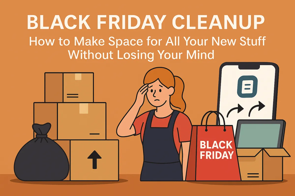 Black Friday Cleanup: How to Make Space for All Your New Stuff Without Losing Your Mind
