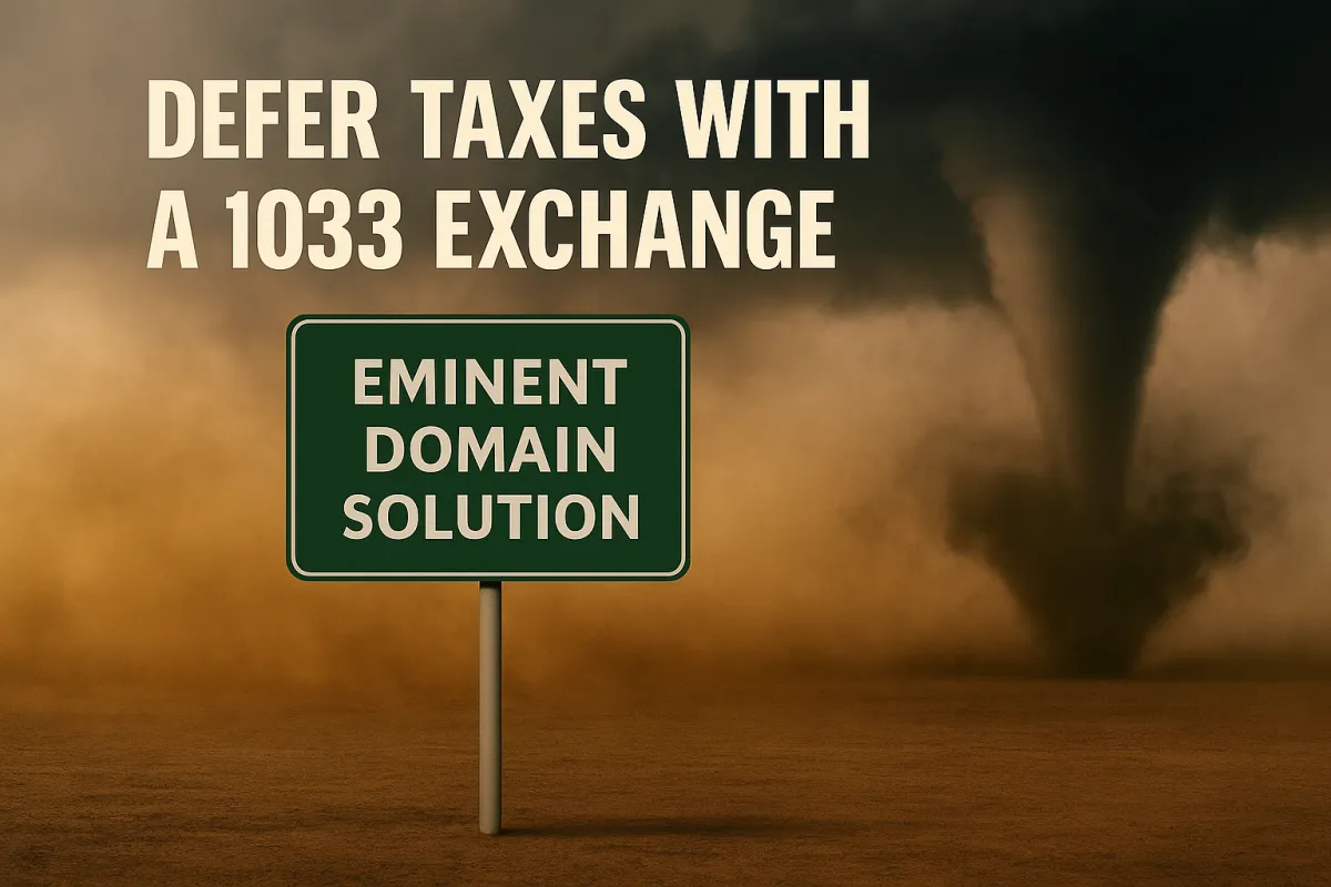 When Eminent Domain Takes Your Property, Take Back Control With a 1033 Exchange