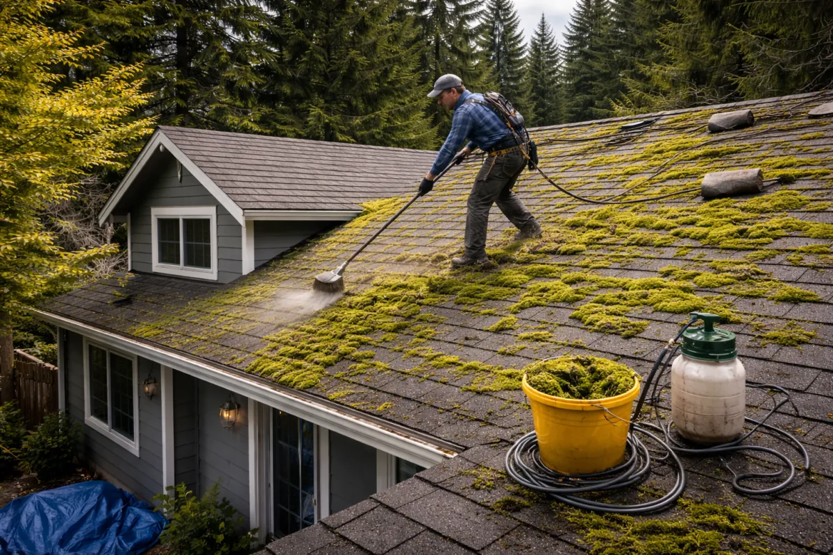 Moss Removal & Roof Cleaning in Washington State: Protecting Your Roof from Moisture Damage
