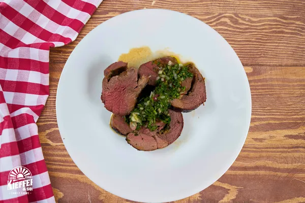 Reverse-Seared Boneless Leg of Lamb with Chimichurri