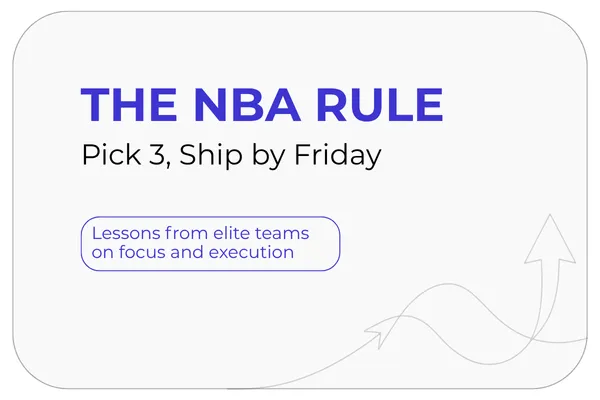 The NBA Rule” with supporting line “Lessons from elite teams on focus and execution.